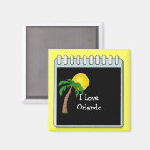 Aimant Floride : J'aime Orlando (Recto/Verso)