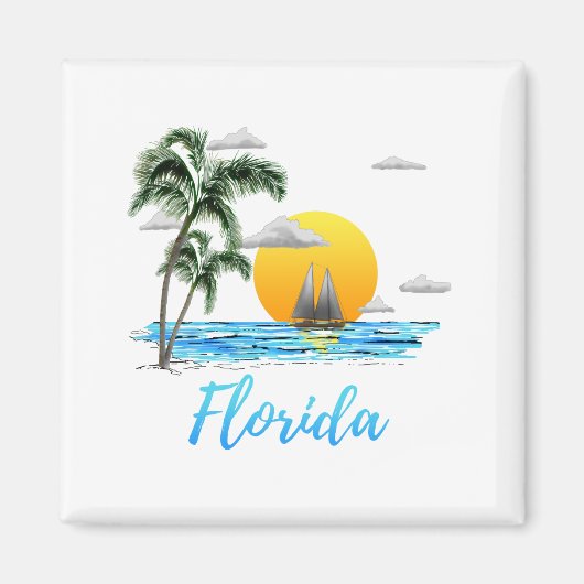 Aimant Floride Ocean Sunset Sailing (Devant)