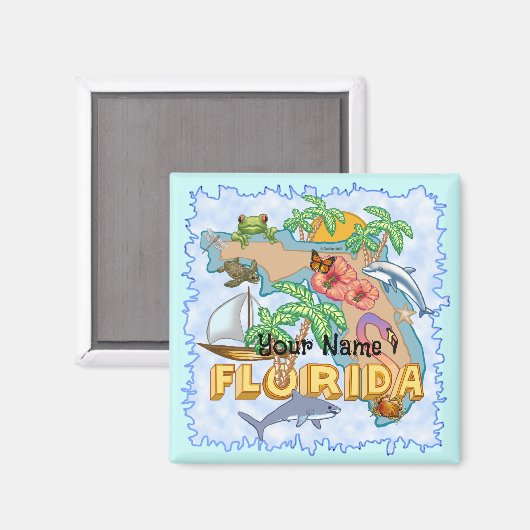 Aimant Floride tropicale (Recto/Verso)