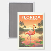 Aimant Floride vintage (Recto/Verso)