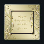 Aimant Florish Gold Black 50e anniversaire Mariage<br><div class="desc">A Digitalbcon Images Design avec une couleur or et noir et un thème de design florissant avec une variété d'images personnalisées, formes, motifs, styles et polices dans ce unique "Flourish Gold Black 50th Mariage Anniversary" Magnet Carré. Ce design élégant et attrayant est livré avec du texte personnalisable en lettrage à...</div>