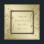 Aimant Florish Gold Black 50e anniversaire Mariage<br><div class="desc">A Digitalbcon Images Design avec une couleur or et noir et un thème de design florissant avec une variété d'images personnalisées, formes, motifs, styles et polices dans ce unique "Flourish Gold Black 50th Mariage Anniversary" Magnet Carré. Ce design élégant et attrayant est livré avec du texte personnalisable en lettrage à...</div>