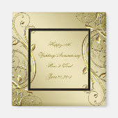 Aimant Florish Gold Black 50e anniversaire Mariage (Devant)