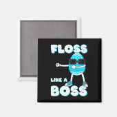 Aimant Floss Comme Un Patron Oeuf De Pâques Flossant Garç (Recto/Verso)