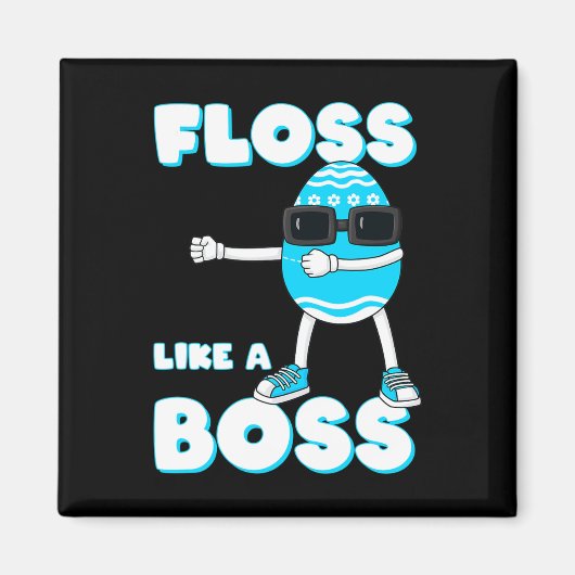 Aimant Floss Comme Un Patron Oeuf De Pâques Flossant Garç (Devant)