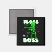 Aimant Floss Like A Boss Skeleton Halloween Boys Girls Ki (Recto/Verso)