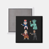 Aimant Floss Like Boss Uncle Sam Ben Franklin Liberty 4 (Recto/Verso)