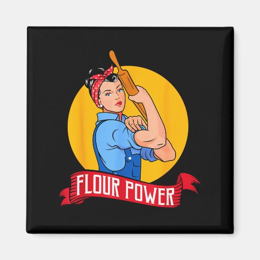 Aimant Flour Wer - Funny Baking & Pastry Baker - Baki (Devant)