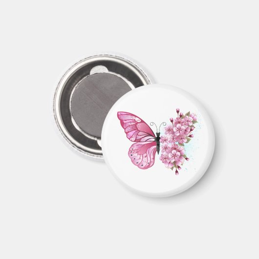 Aimant Flower Butterfly (Recto/Verso)