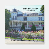 Aimant Flower Garden Mansion, île Mackinac, Michigan (Devant)