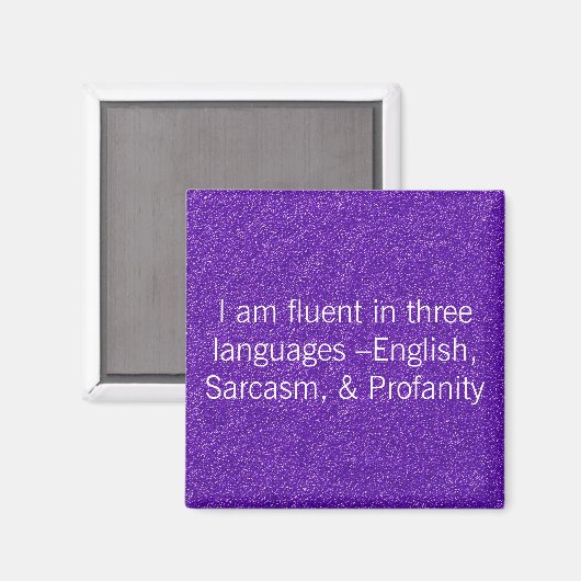 Aimant Fluent En Trois Langues (Recto/Verso)