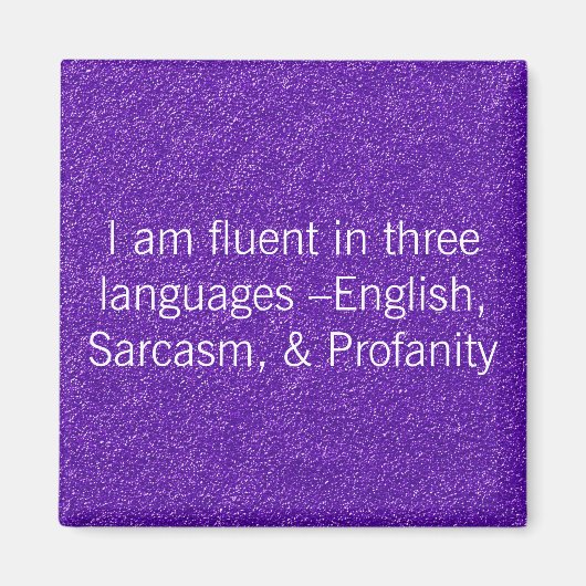 Aimant Fluent En Trois Langues (Devant)
