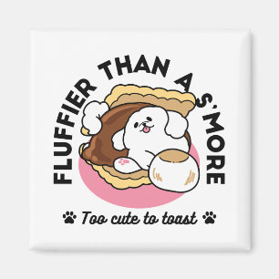 Aimant Fluffier Tha’more - Chien mignon et Pun de dessert