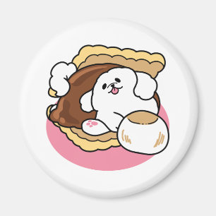 Aimant Fluffier Tha’more - Chien mignon et Pun de dessert