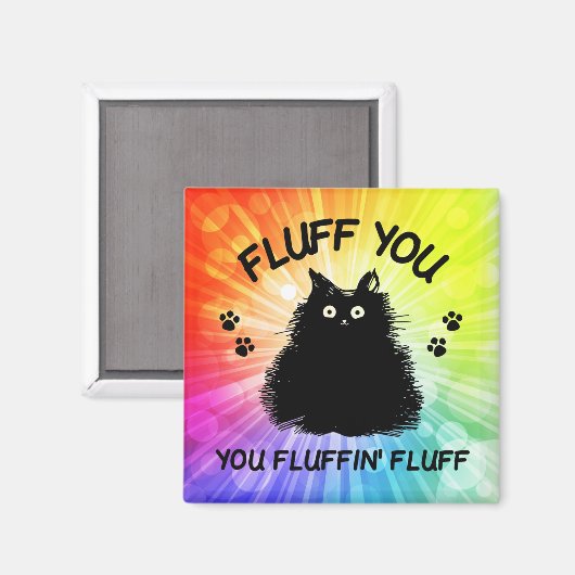 Aimant Fluffin Vous Fluffin Fluff Kitty Chat (Recto/Verso)