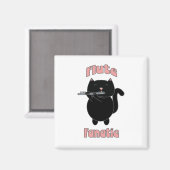 Aimant Fluide Instrument Fanatique Chat noir (Recto/Verso)