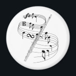 Aimant Flûte<br><div class="desc">Music makers celebrate ! Proudly announce to the world,  I Play the Flute !</div>