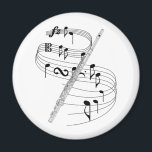 Aimant Flûte<br><div class="desc">Music makers celebrate ! Proudly announce to the world,  I Play the Flute !</div>
