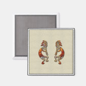 Aimant "Flûte de Kokopelli" (Recto/Verso)