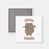 Aimant Flute Fanatique Chat amusant (Recto/Verso)