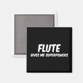 Aimant Flute Superpuissances Funny Superhero Musique (Recto/Verso)
