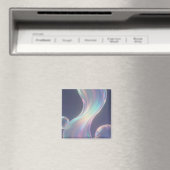 Aimant Flux de bulles abstrait iridescent (In Situ (Lave-vaisselle))