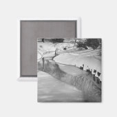 Aimant Flux en hiver B&W (Recto/Verso)