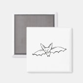 Aimant Flying Bat - amusant dessin original d'encre (Recto/Verso)