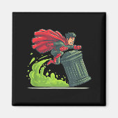 Aimant Flying Hero With Trash Can Costume For Take Out Th (Devant)