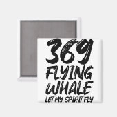 Aimant Flying Whale 369, Que mon esprit vole (Recto/Verso)