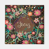 Aimant Focus Plutôt Amusant Floral Moderne Inspirivité (Devant)