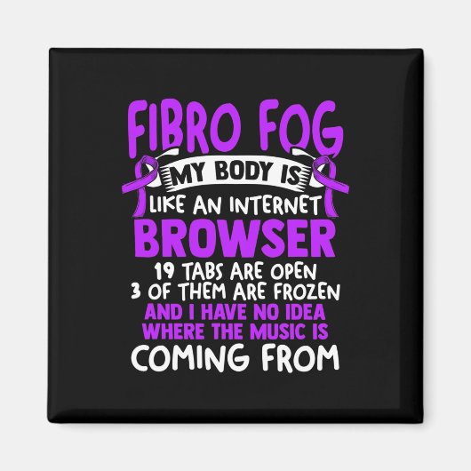 Aimant Fog - Fibro Survivor Fun Fibromyalgia Sensibilisat (Devant)
