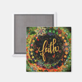 Aimant Foi Floral Inspiration Bénédictions Plutôt tendanc (Recto/Verso)