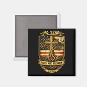 Aimant Foi Liberté 250 Ans 4 juillet 250e (Recto/Verso)