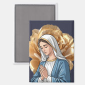 Aimant Foi religieuse catholique chrétienne de Marie Mère (Recto/Verso)