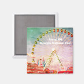 Aimant Foire nationale de Perry Georgia (Recto/Verso)