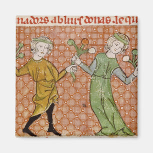 Aimant Fol.215v la tentation : Un couple de danse