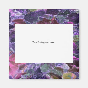 Aimant Foliage Abstrait Feuilles pourpres Motif Photo per