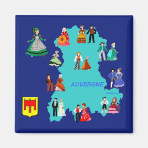 Aimant Folklore de l'Auvergne, France