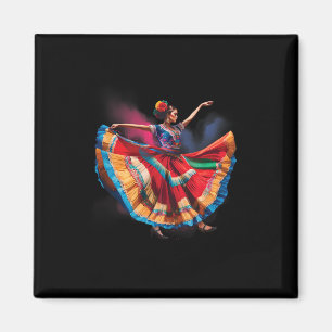 Aimant Folklorico Femme Danser Patrimoine Mexicain Folk D