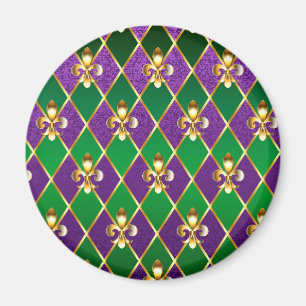 Aimant Fond de bijoux Mardi Gras