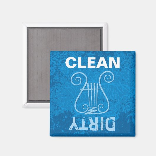 Aimant Fond de lyre bleue (Recto/Verso)