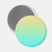 Aimant Fond dégradé pastel turquoise jaune (Recto/Verso)