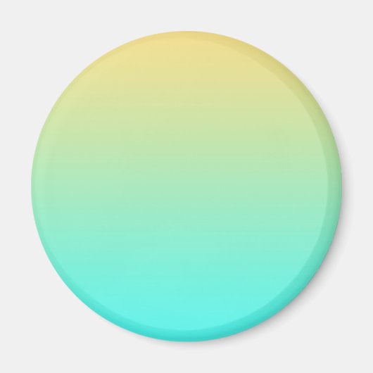 Aimant Fond dégradé pastel turquoise jaune (Devant)