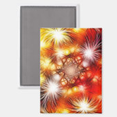 Aimant Fond d'étoiles de feux d'artifice abstraits (Recto/Verso)