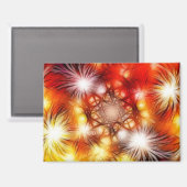 Aimant Fond d'étoiles de feux d'artifice abstraits (Recto/Verso)