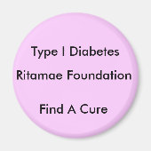 Aimant Fondation Ritamae, Trouver Un Traitement, Diabète  (Devant)