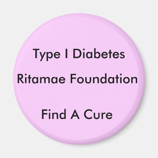 Aimant Fondation Ritamae, Trouver Un Traitement, Diabète (Devant)