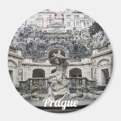 Aimant Fontaine avec statue de Neptune à Prague (Devant)