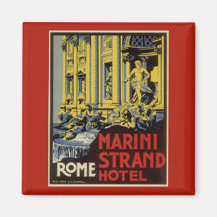 Aimant Fontaine de Trevi vintage, Hôtel Marini Strand, Ro